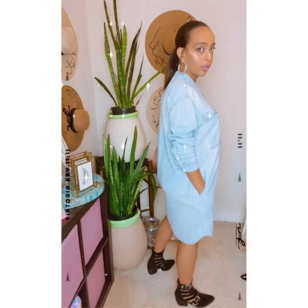 Gap Shirt Dress w/ Pockets Sz. Small - Picture 4 of 4